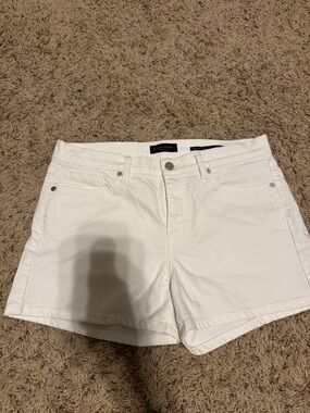 Banana Republic White Denim High-Rise Jean Shorts